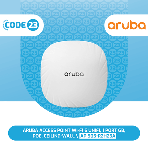 Aruba Access Point Wi-Fi 6 Unifi, 1 Port GB, Poe, Ceiling-Wall\ AP 505-R2H25A