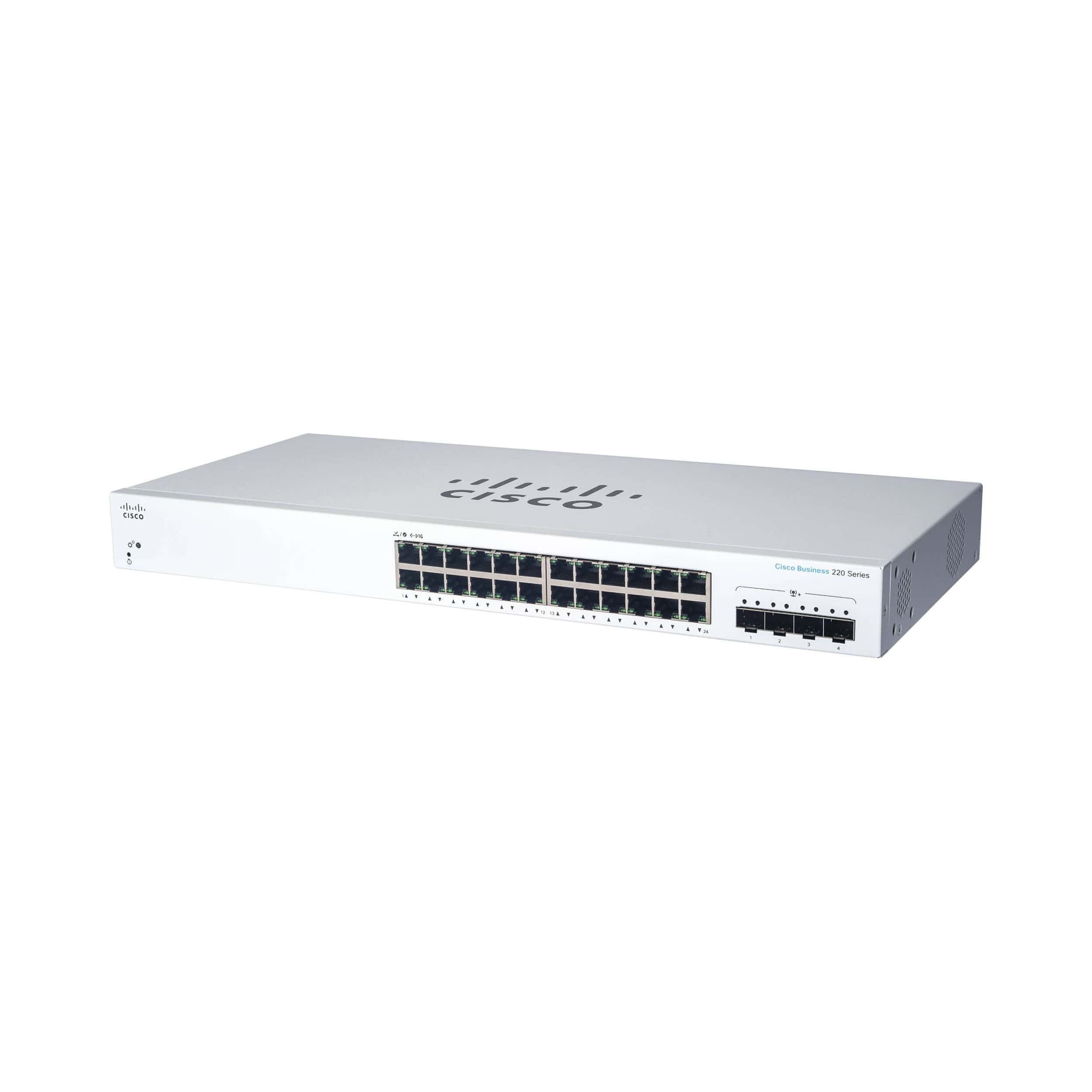 Cisco Switch 24 Port Giga , Smart, 4x SFP 1GE, \ CBS220-24T-4G