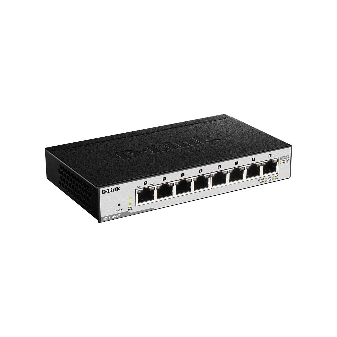 D-Link Switch 8 Port Gigabit, Smart , PoE (64W) \ DGS-1100-08P
