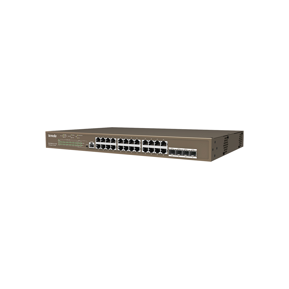 Tenda Switch 24 Port Managed Gigabit, 4 x 1G SFP, PoE (410W) \ TEG5328P-24-410W