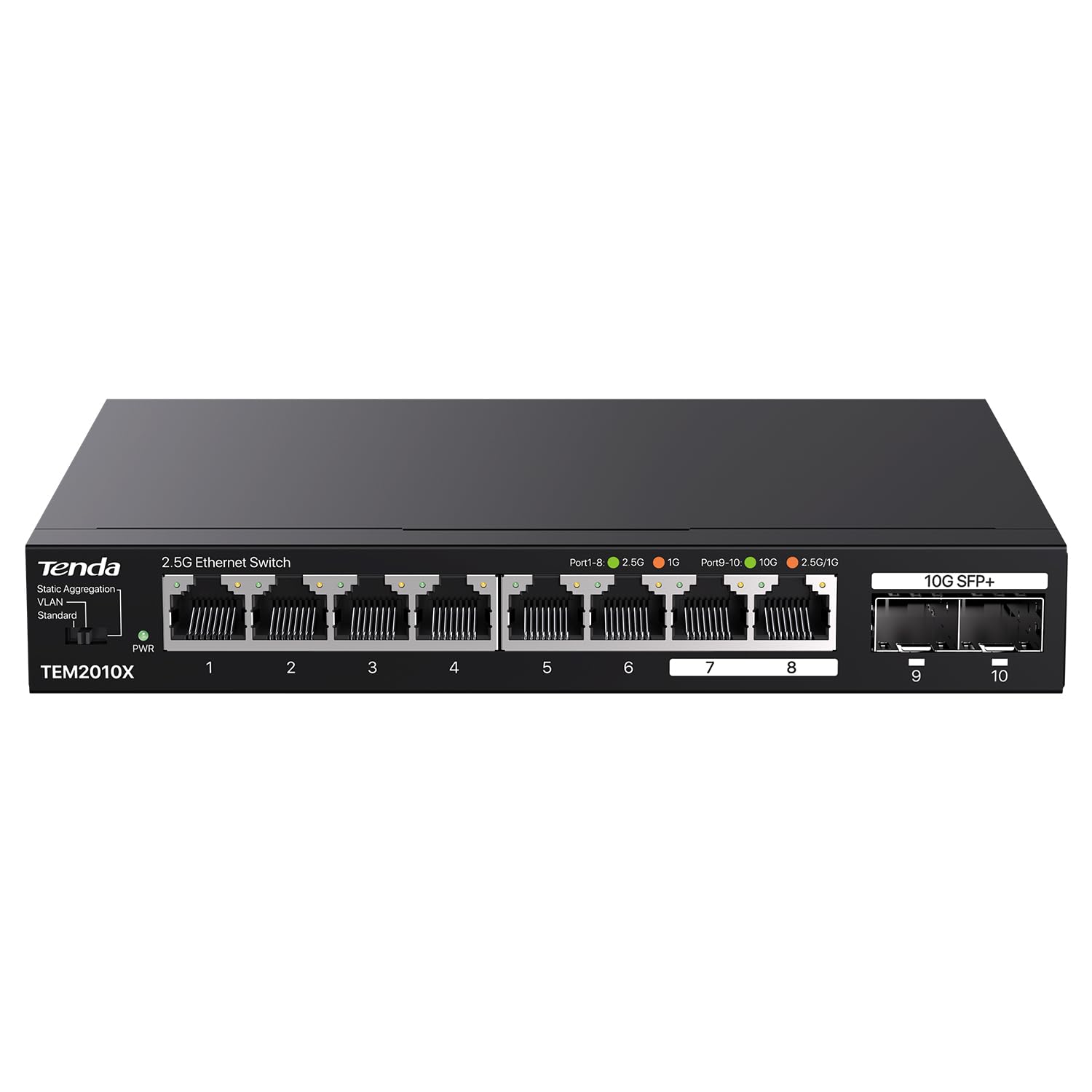 Tenda Switch 8 Port 2.5 Gigabit , 2x 10G SFP \ TEM2010X