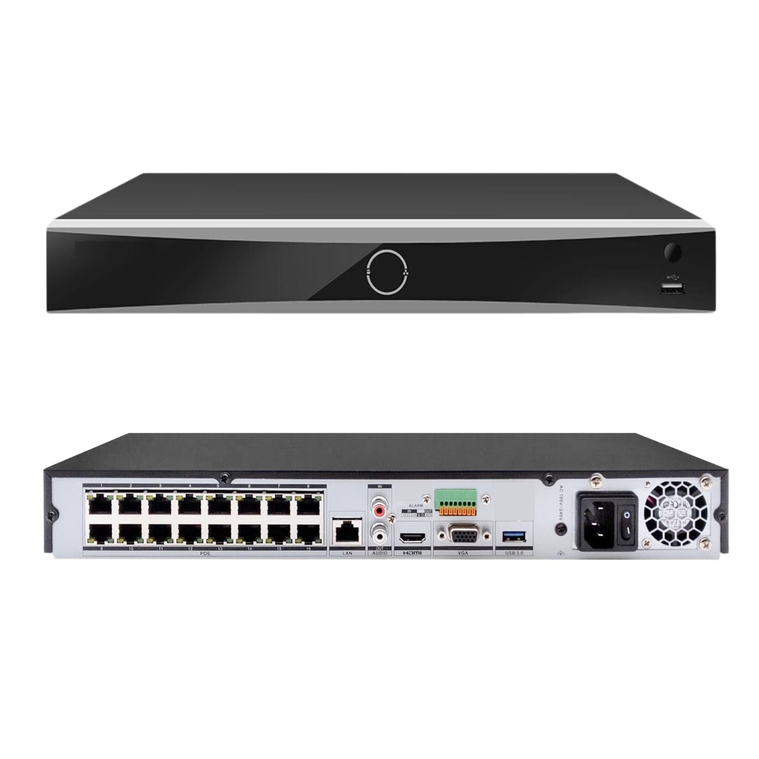 HikVision NVR 16 Channel IP Up to 12MP, 16 PoE, 2 HDMI, 1 VGA \DS-7616NXI-K2/16P